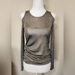 Michael Kors Open Shoulder Gold Blouse